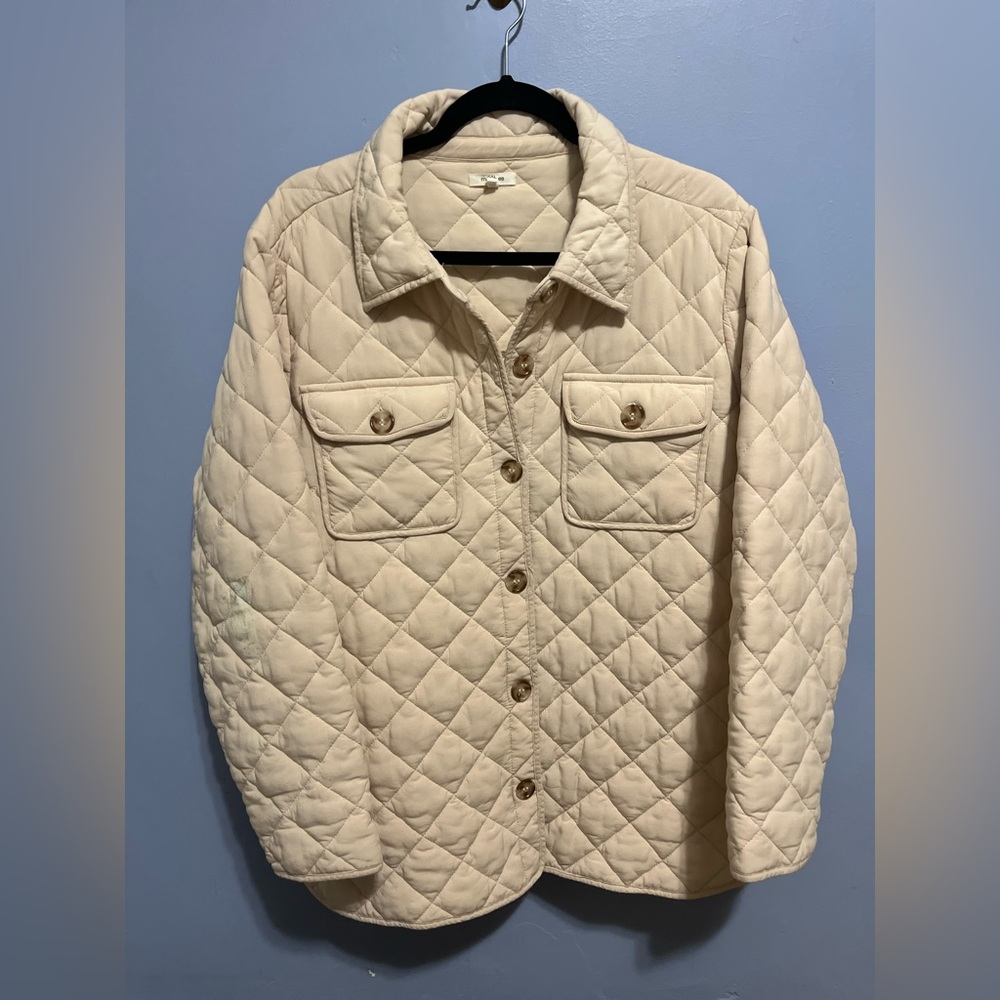 Maurices Cream Quilted Puffer Jacket